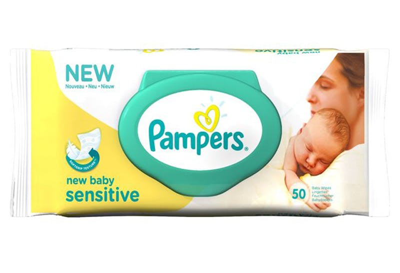 Pampers sensitive baby wipes sales white cotton