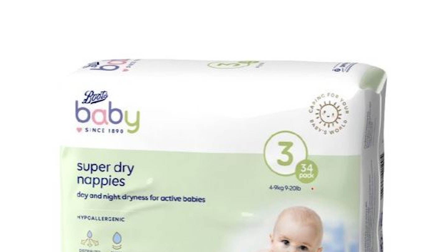Boots Baby super dry nappies