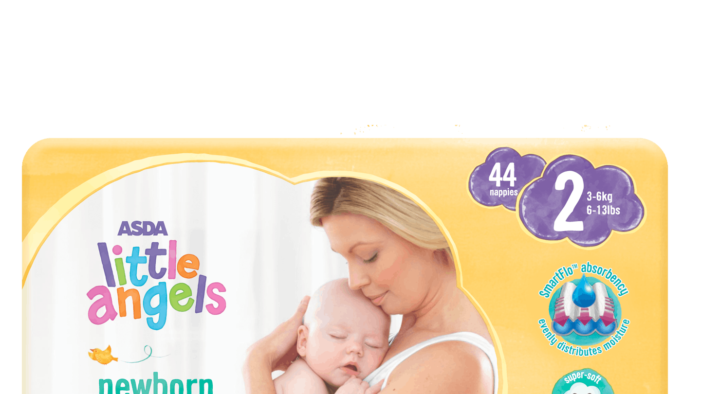 ASDA Little Angels newborn size 2 nappies