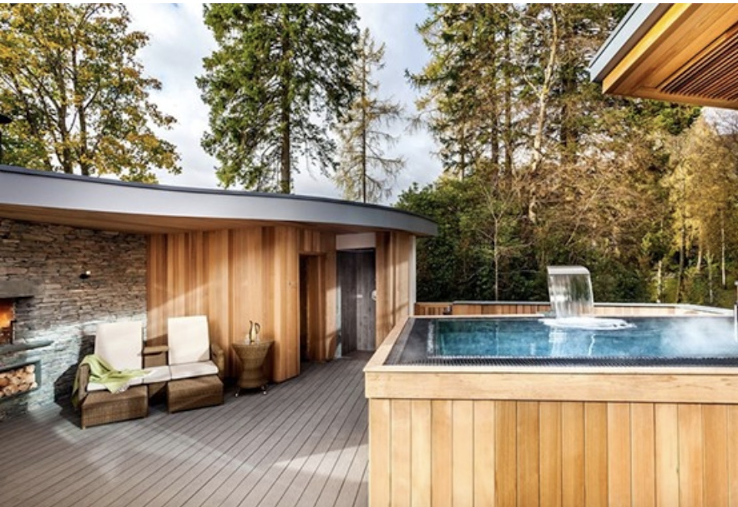 The hot tub at langdale hotel lake district