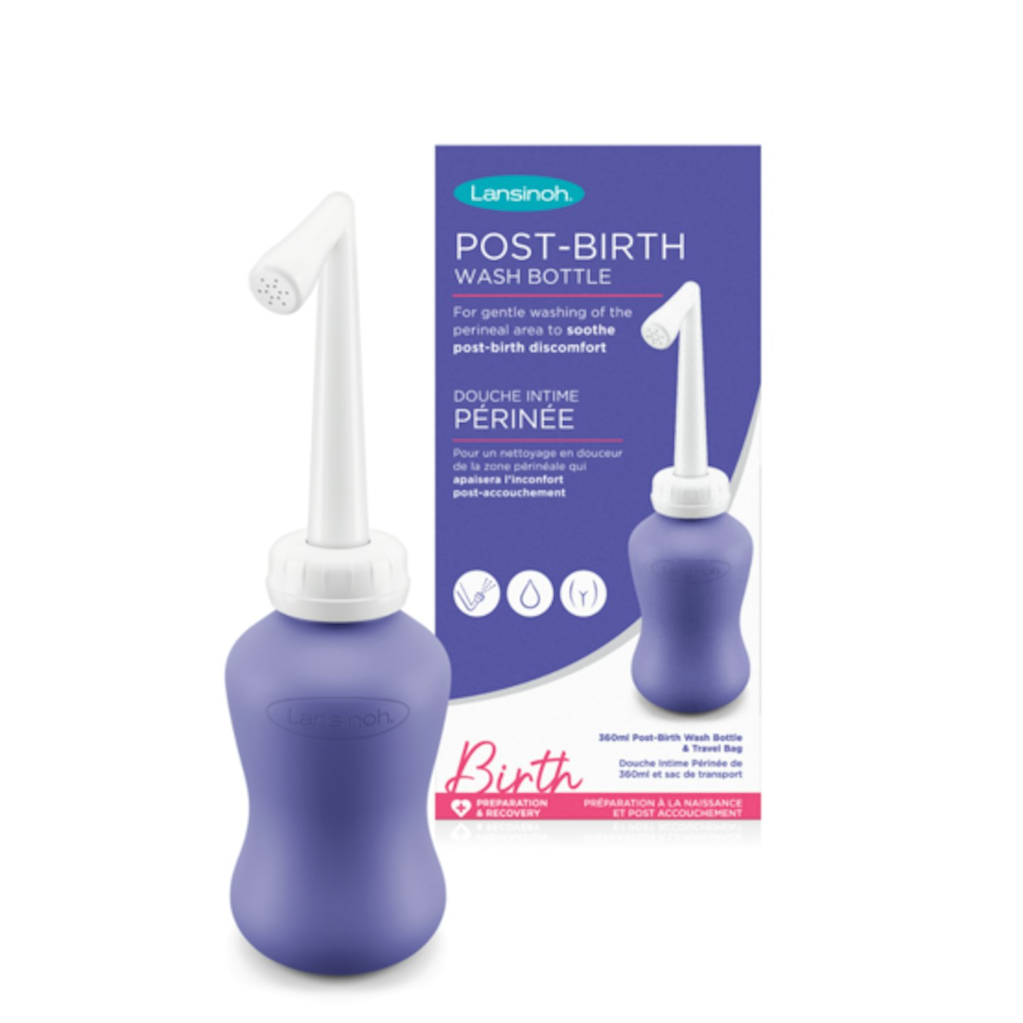 What is a peri bottle and how can it help after giving birth?