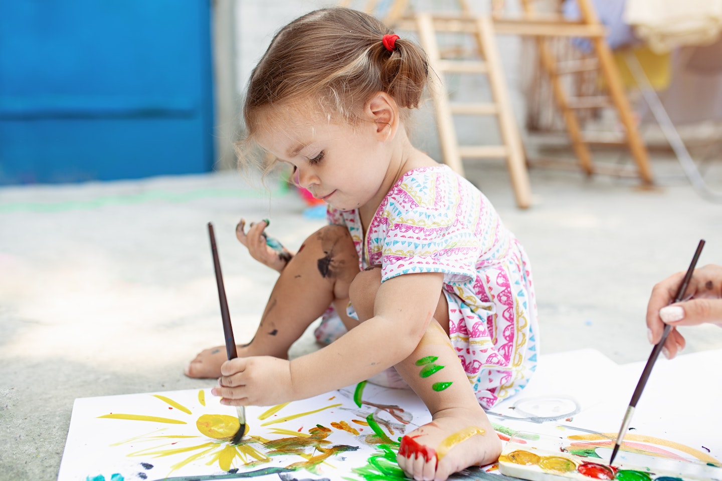 Toddler painting 