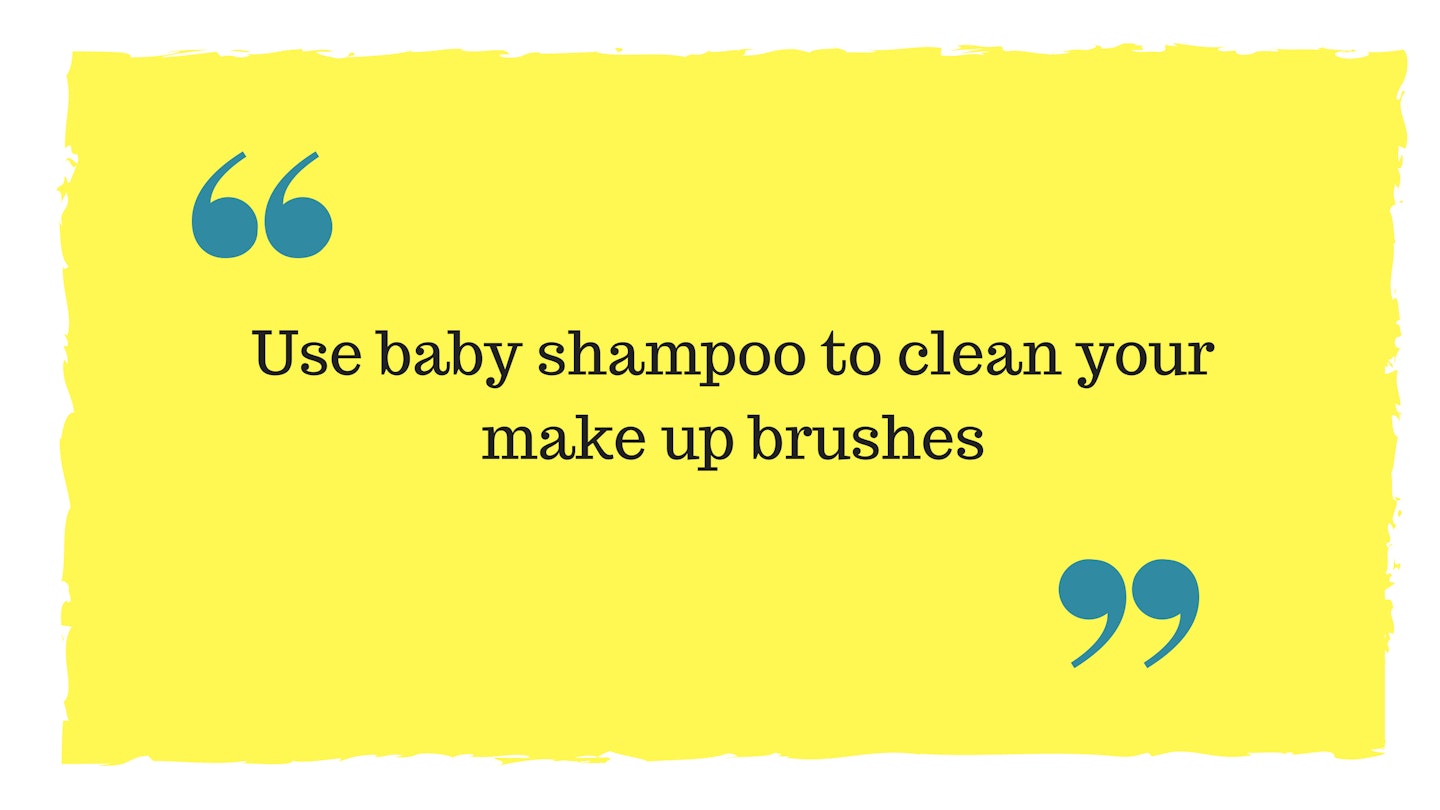 Use baby shampoo to clean your make up brushes