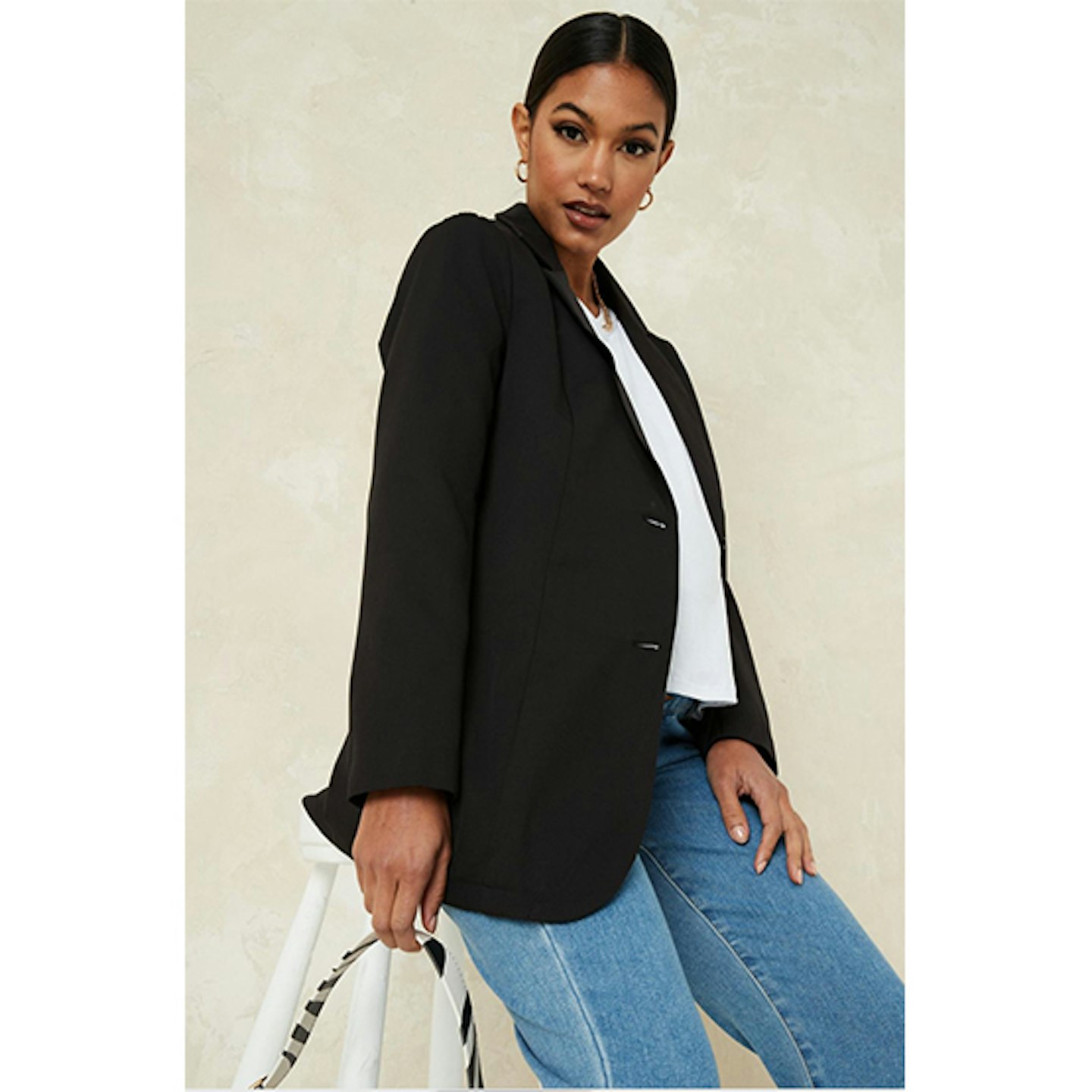 Oversized maternity blazer