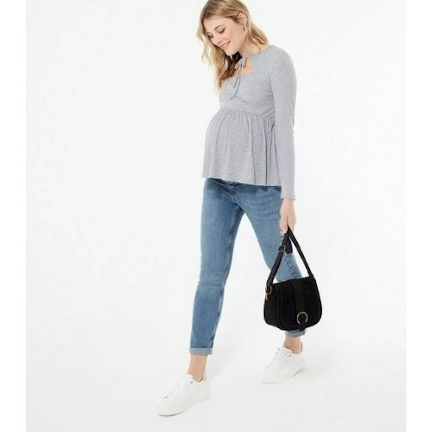 Maternity Blue Waist Enhance Tori Mom Jeans