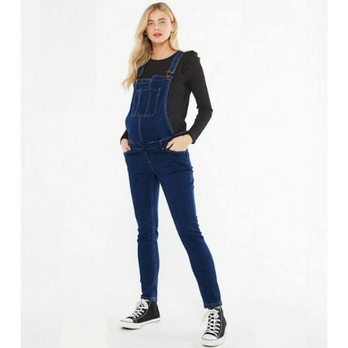 Maternity Indigo Denim Dungarees