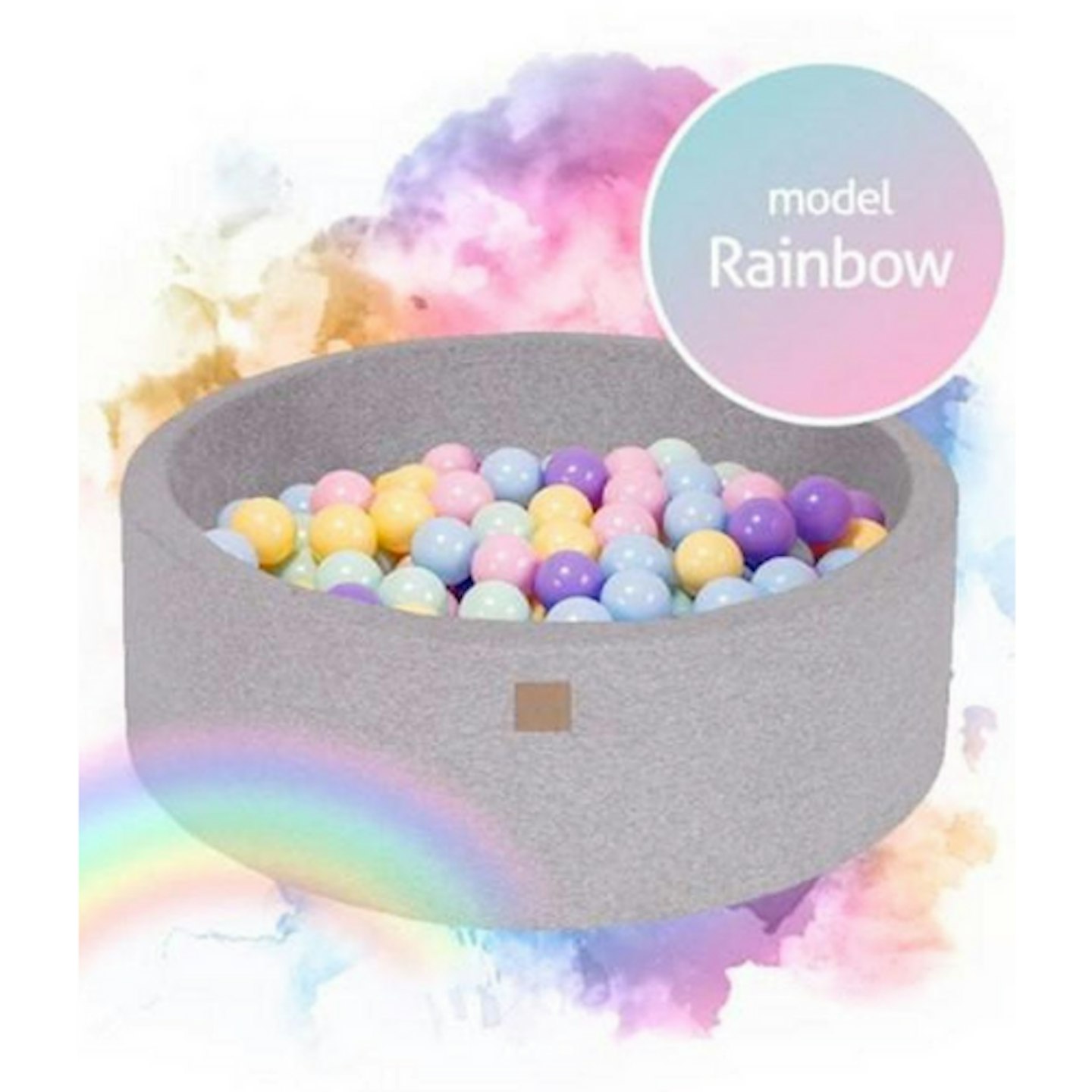 MeowBaby - Rainbow - Luxury Round Ball Pit Set with 250 Balls