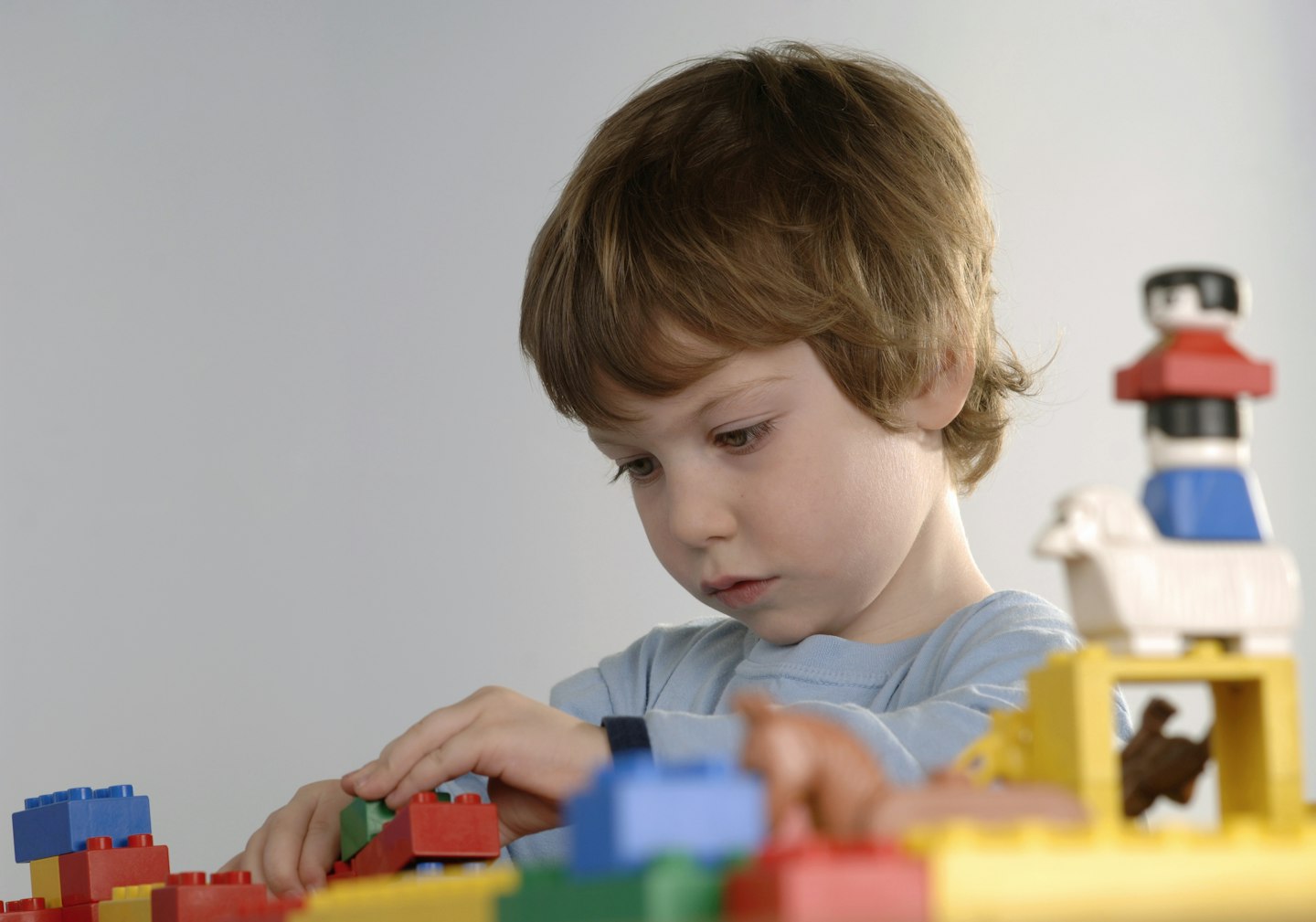 Child playing with blocks 