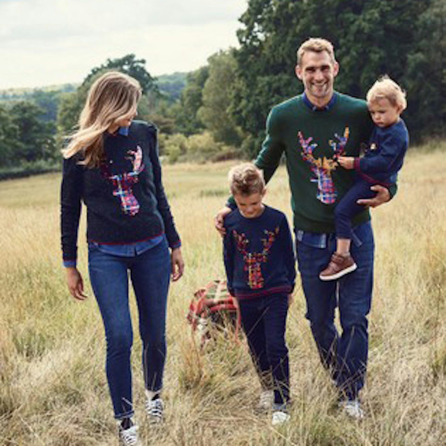 Matching Family Reindeer Jumpers