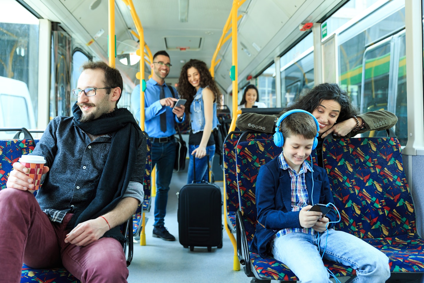 Family on a bus 