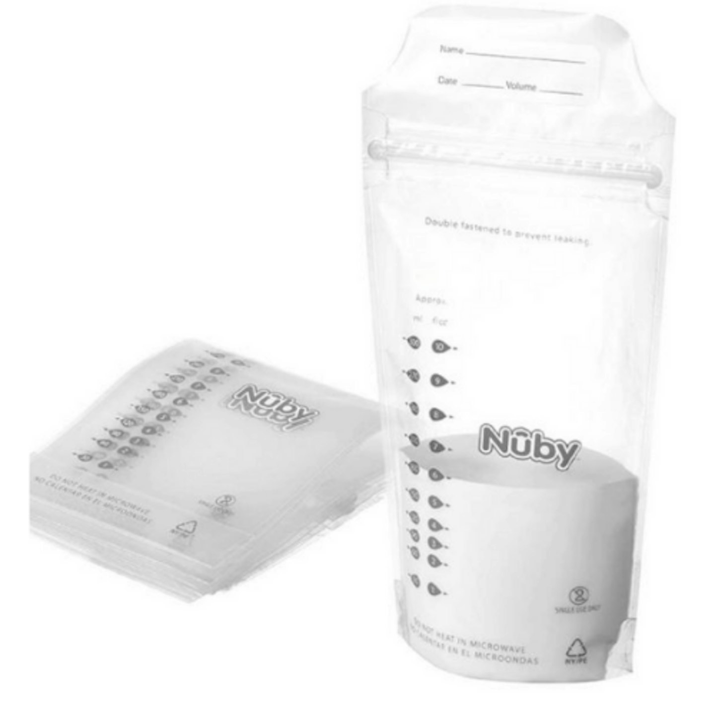 Nuby Natural Touch Breast Milk Storage Bags 25 Pack 