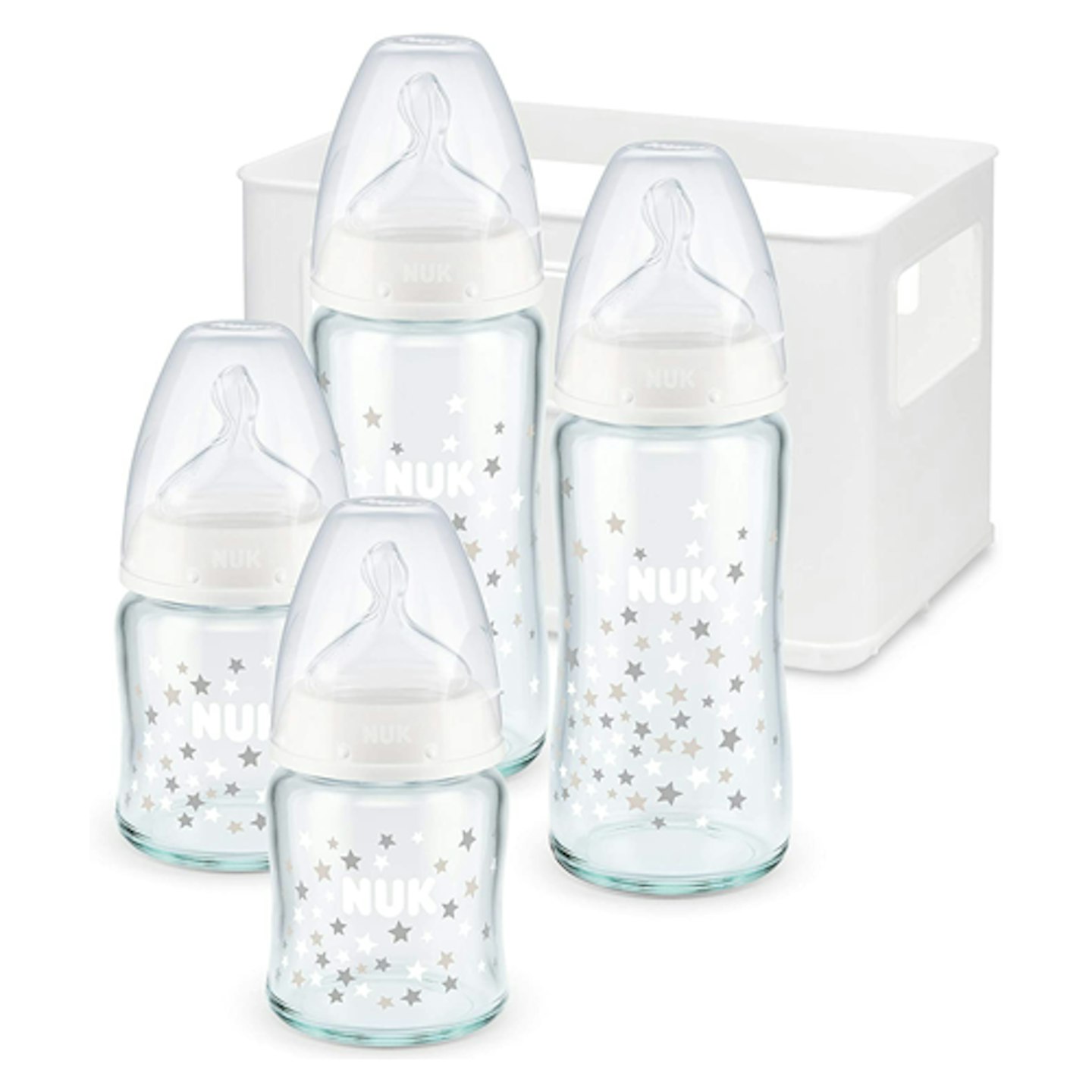 NUK First Choice+ Glass Baby Bottle Starter Set
