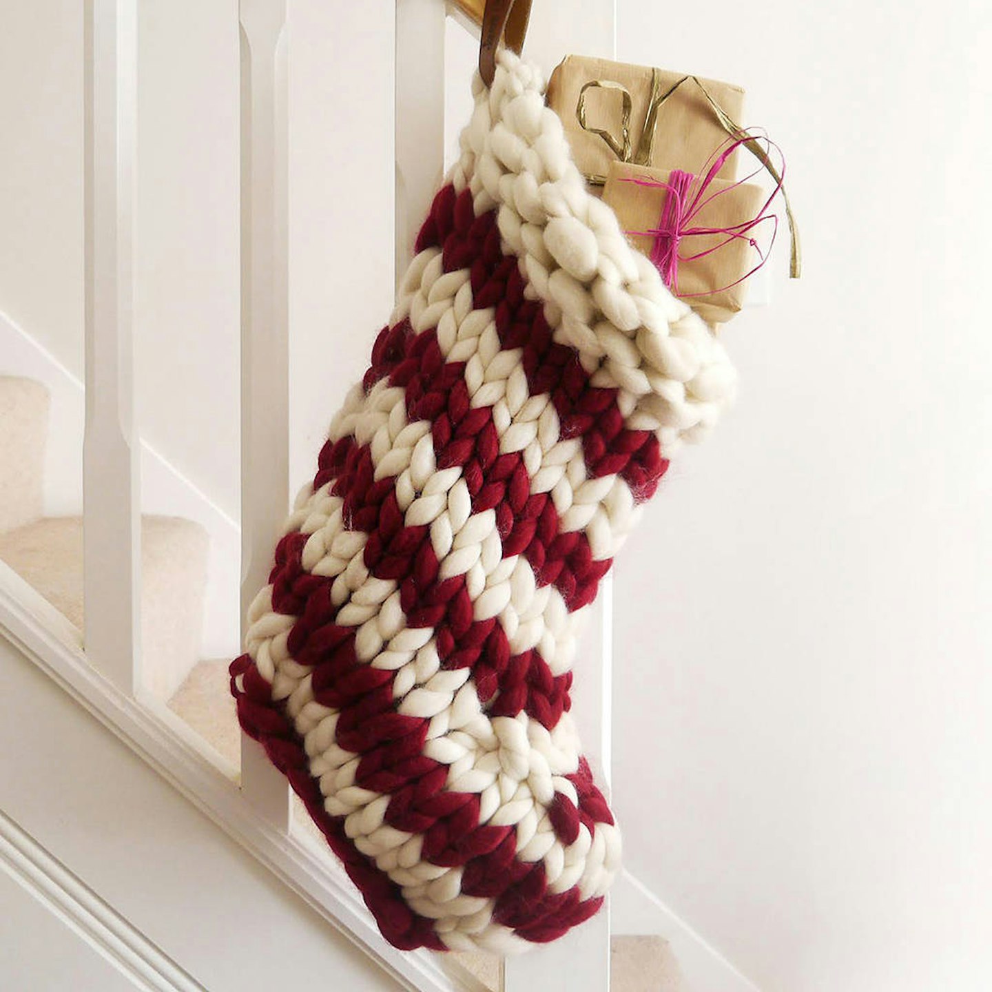 Jumbo Hand Knitted Christmas Stocking