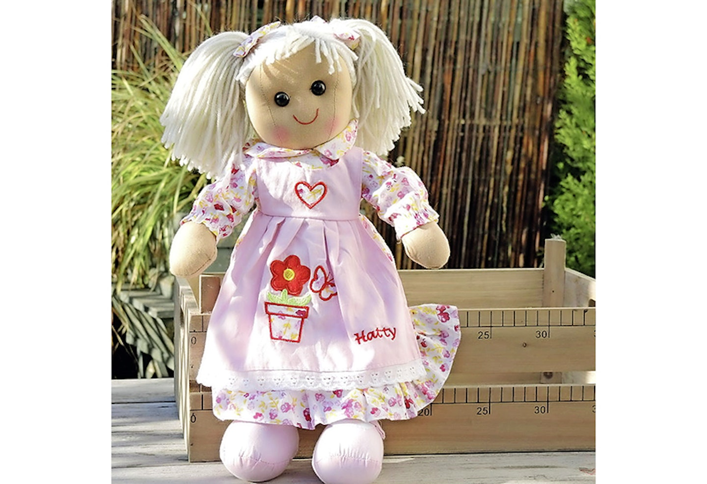 Personalised Hatty rag doll, £16, thealphabetgiftshop.co.uk