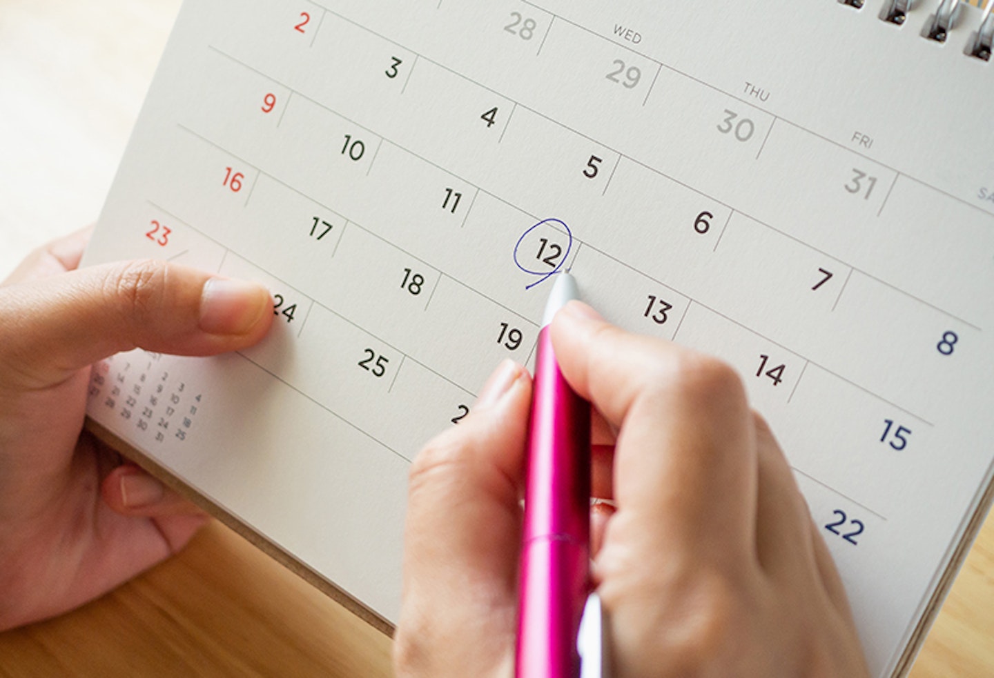 tracking ovulation on a calendar