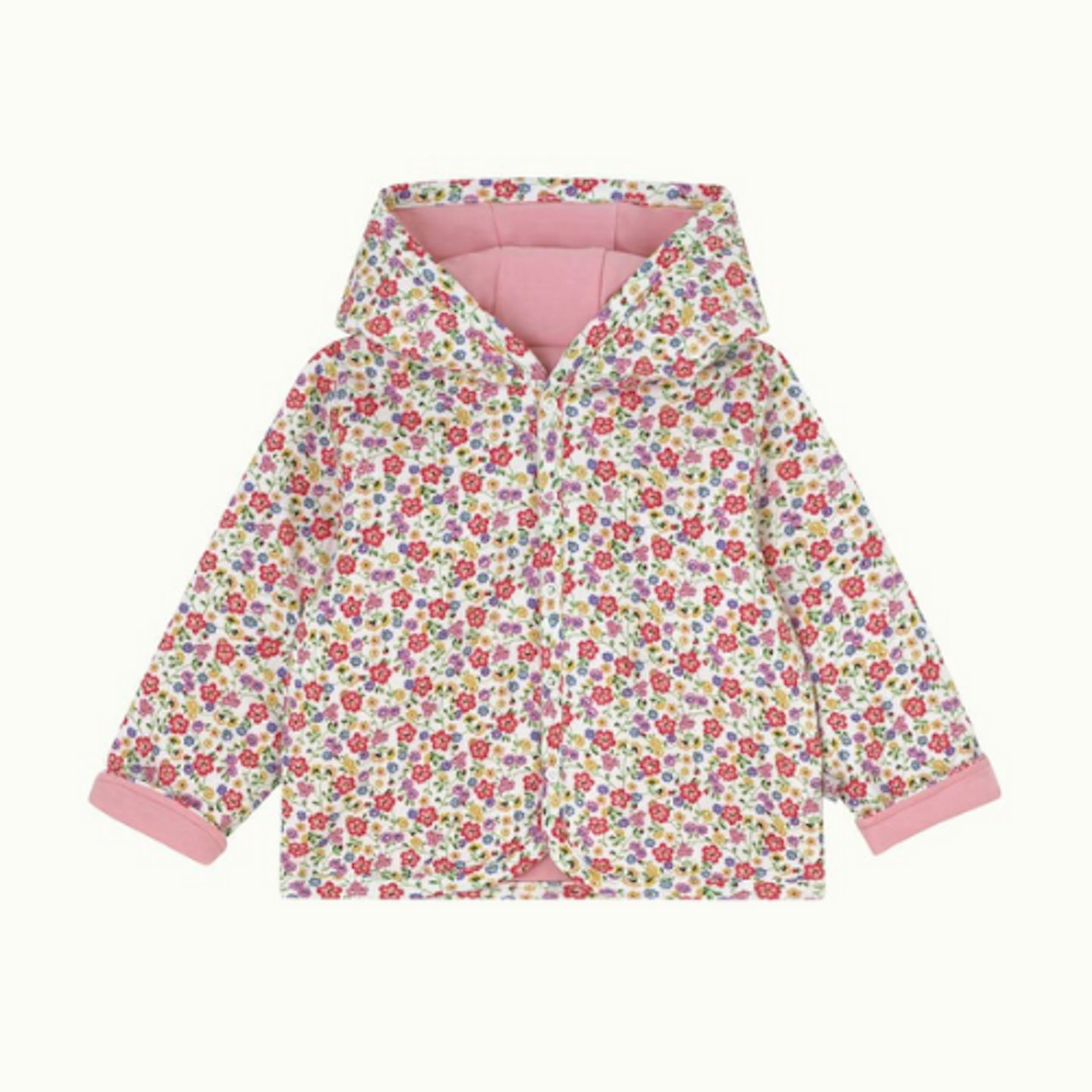 Pembridge Ditsy Baby Hooded Quilted Jacket