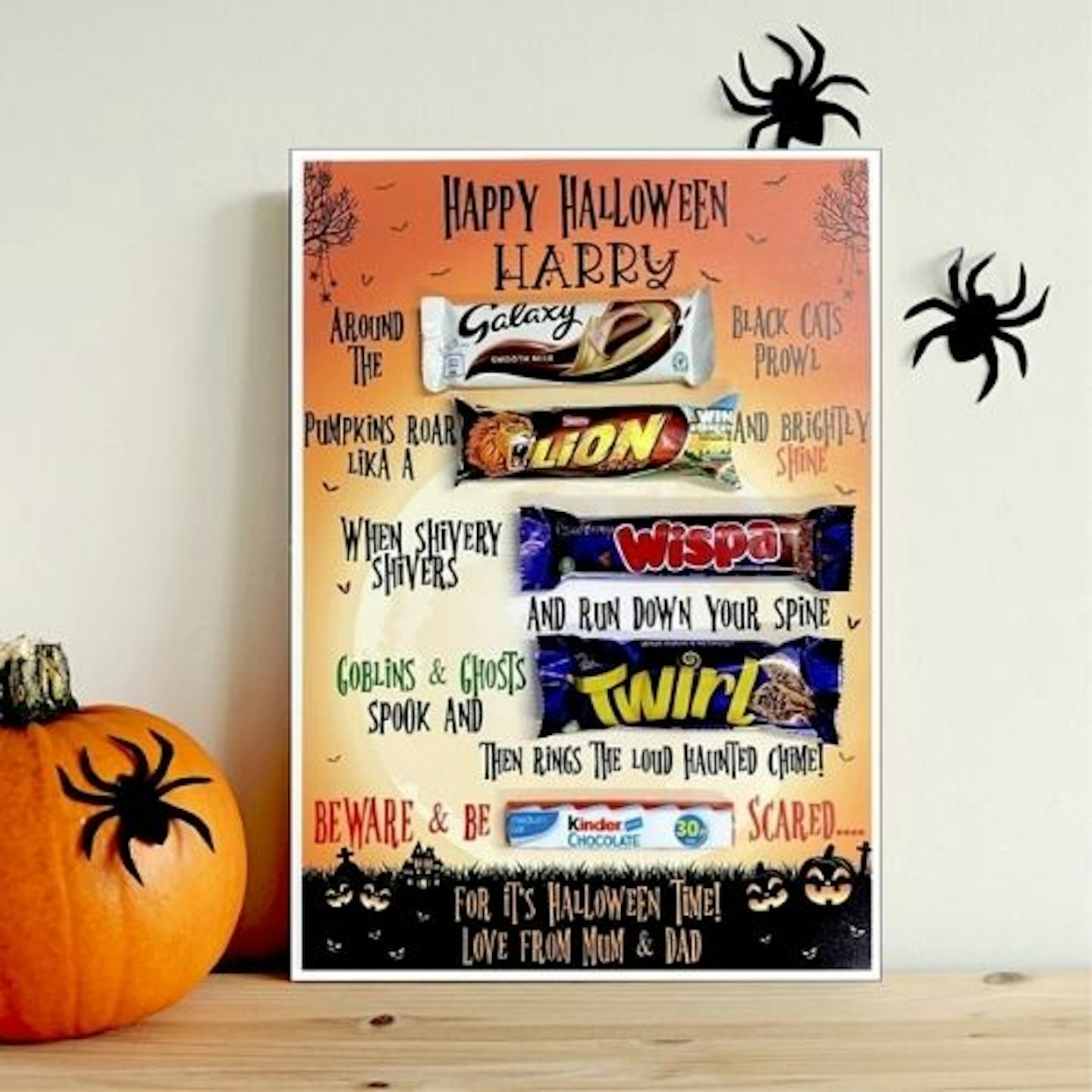 Personalised Halloween Chocolate Board