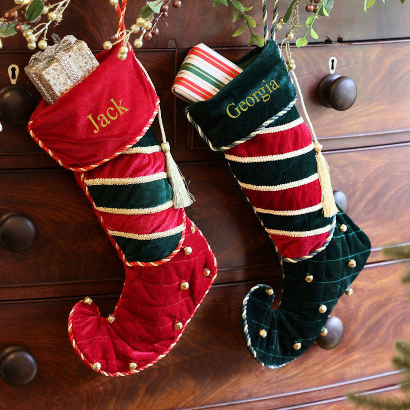 Personalised Luxury Jingle Bell Christmas Stocking