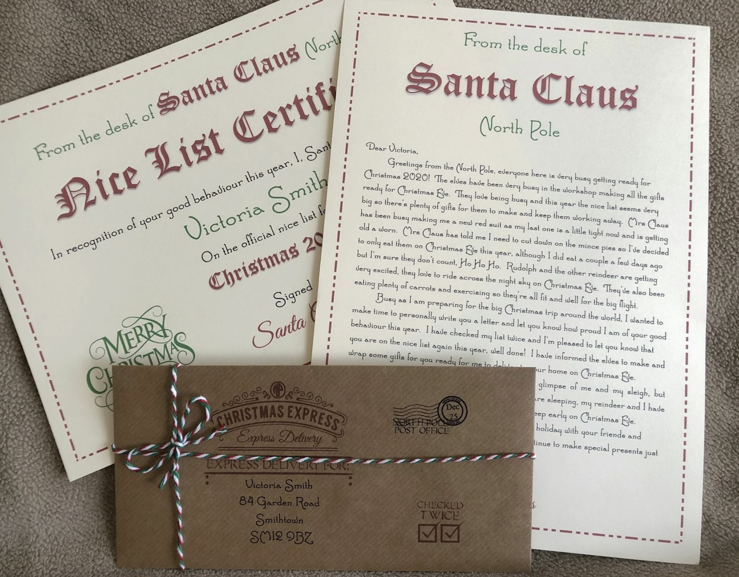 Personalised Vintage Letter From Santa Father Christmas 
