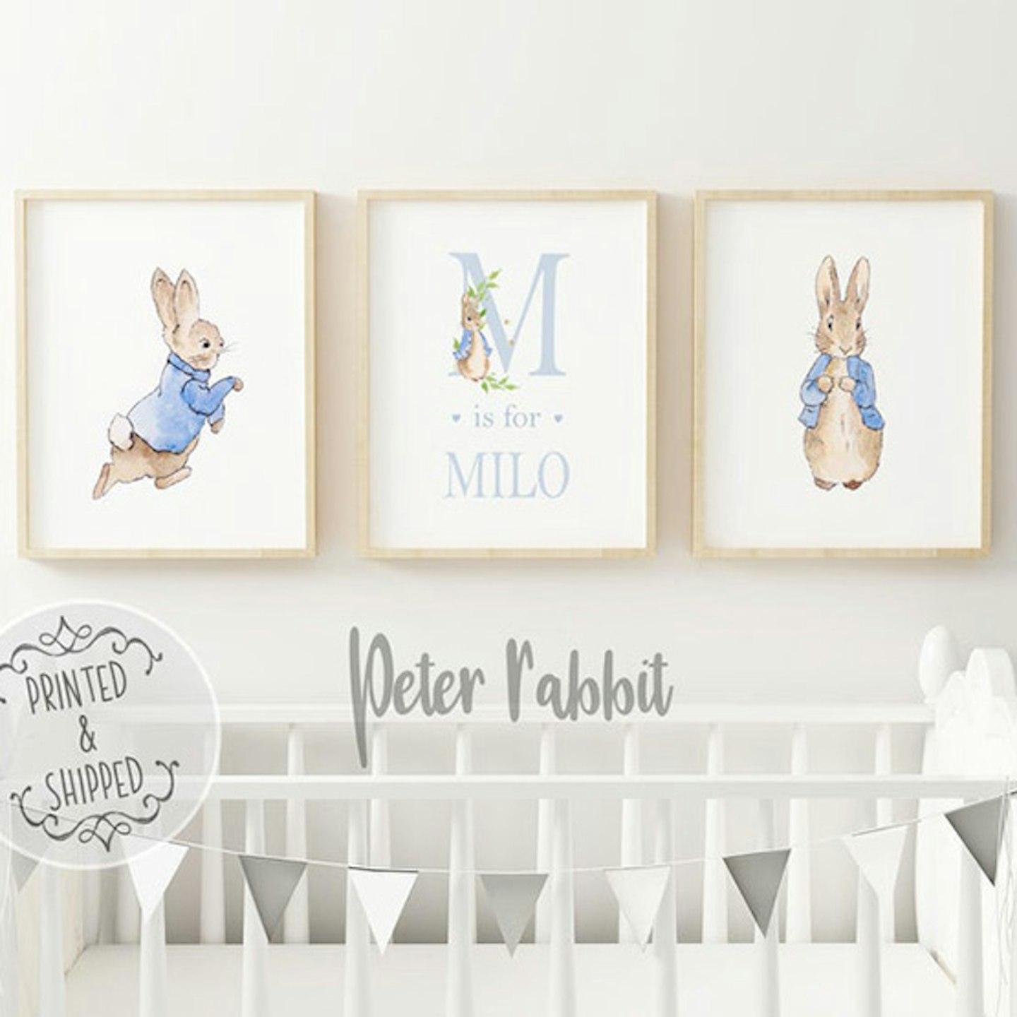 Peter Rabbit Personalised Nursery Prints
