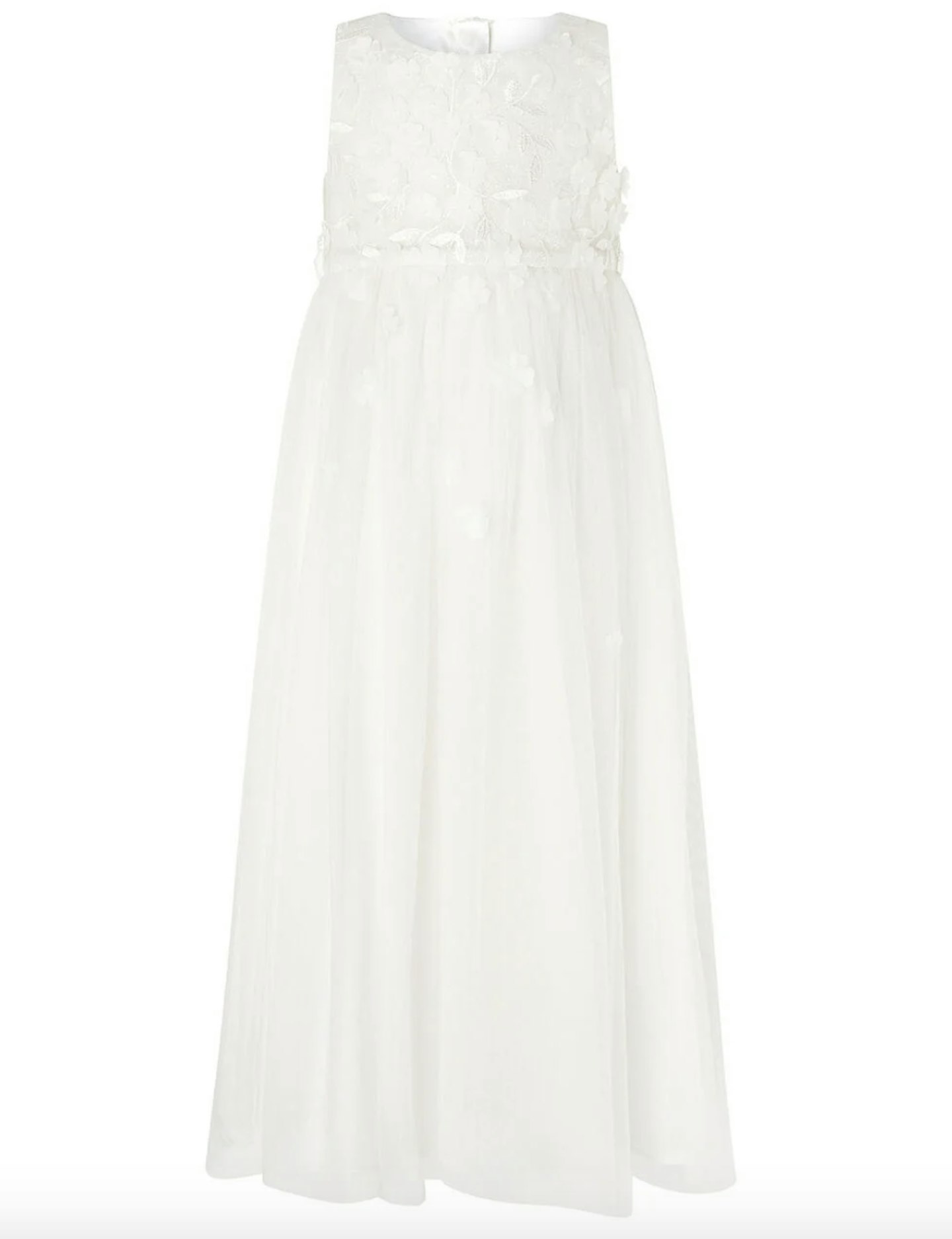 Petunia 3d petal maxi dress ivory