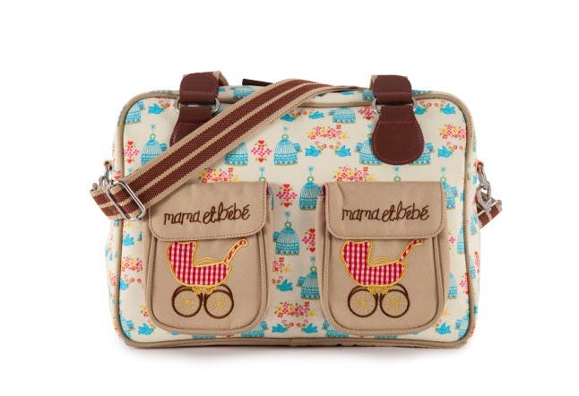 Pink lining best sale baby bag