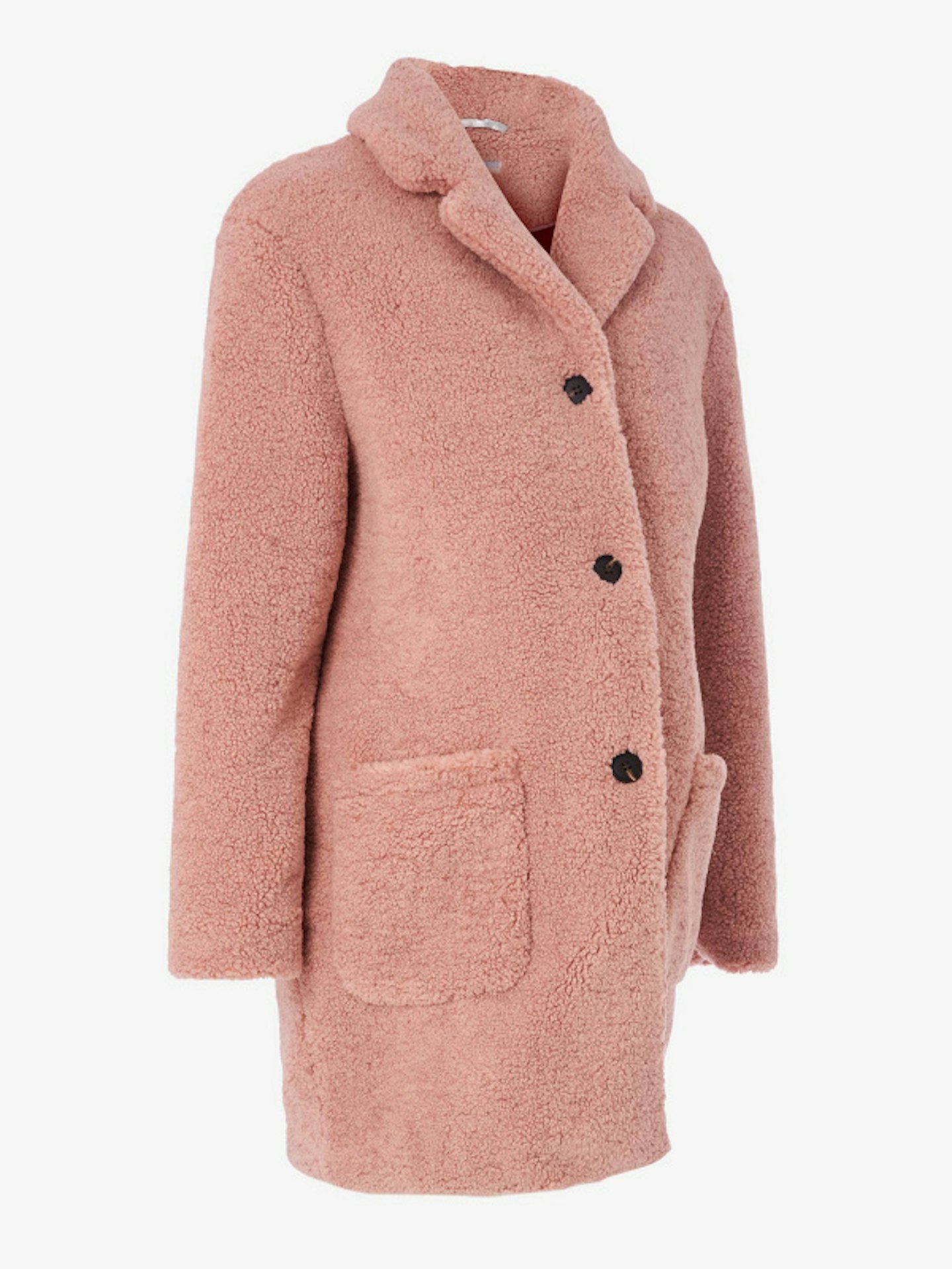 Pink Teddy Maternity Coat
