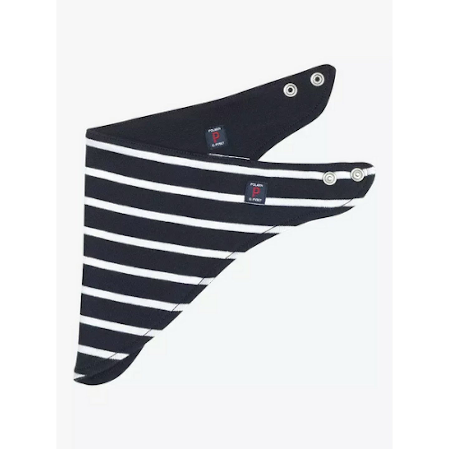 Polarn O. Pyret Baby Striped Reversible Dribble Bib, Dark Sapphire