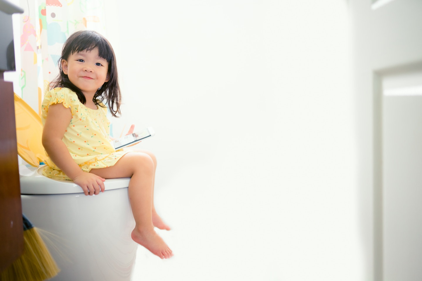 Toddler on the toilet