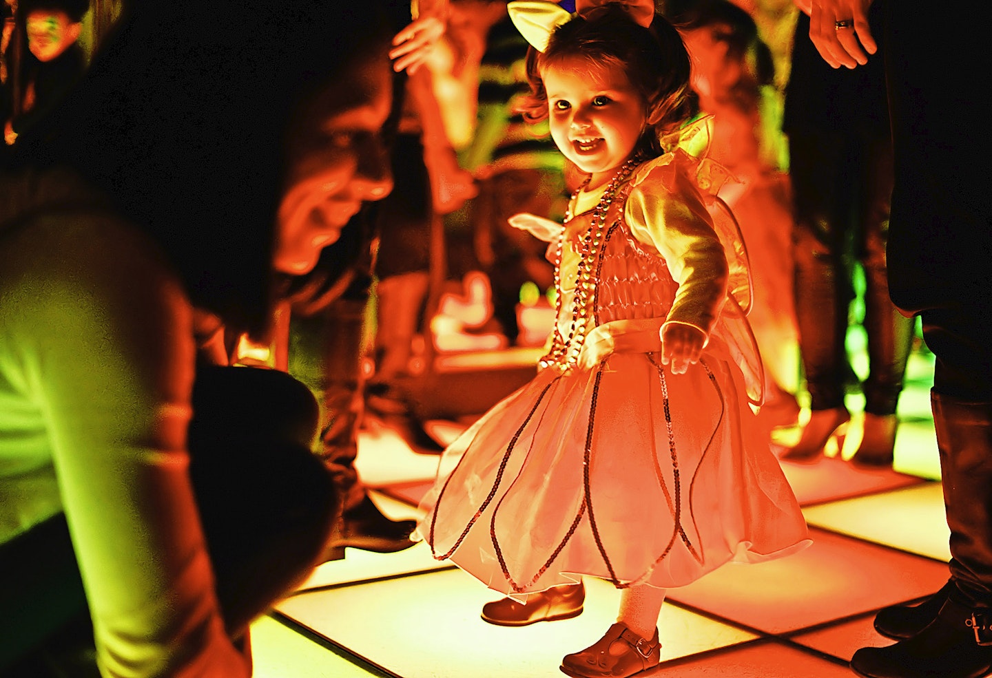 toddler on dance floor