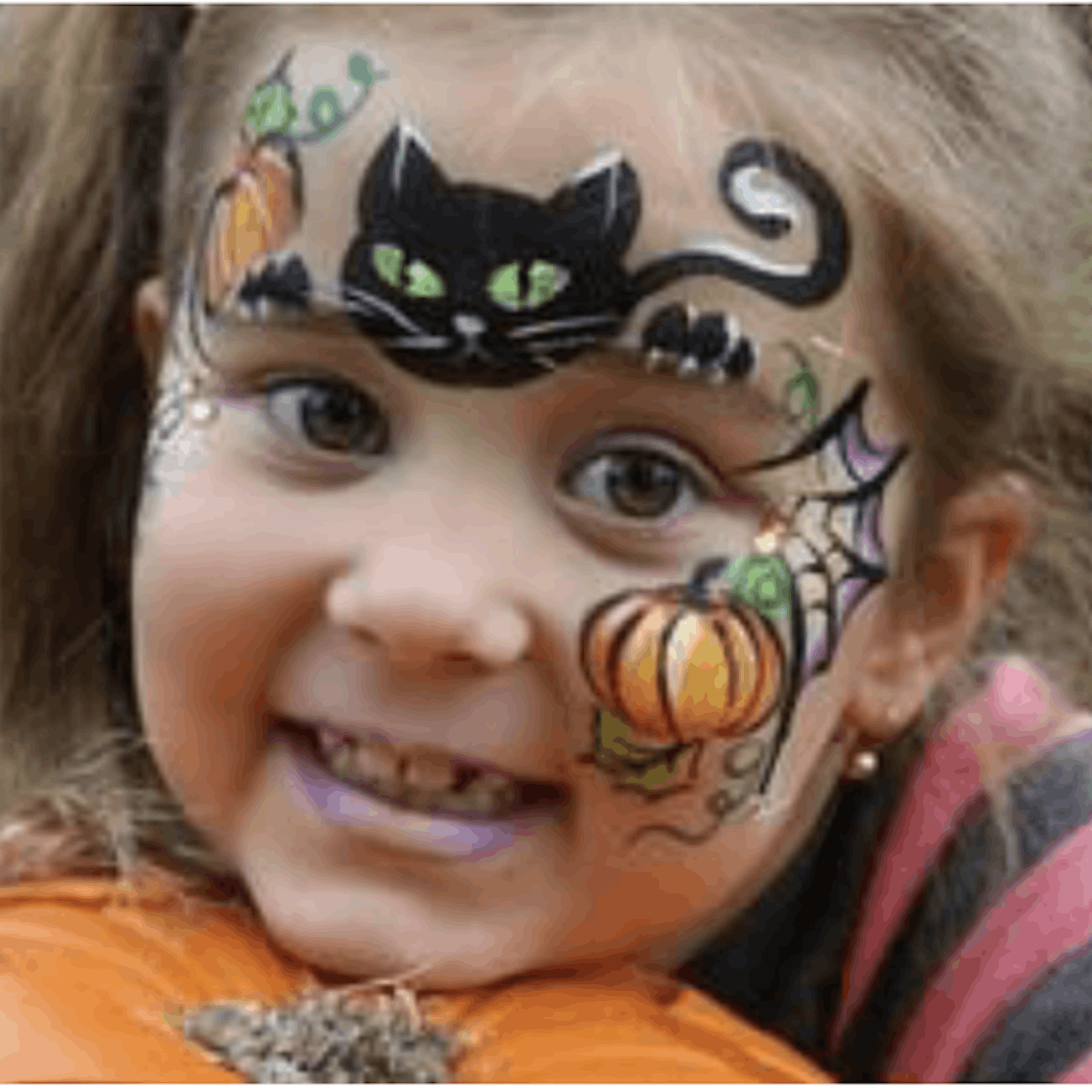 Easy Kids Pumpkin Face Paint Ideas easy-kids-pumpkin-face-paint-ideas