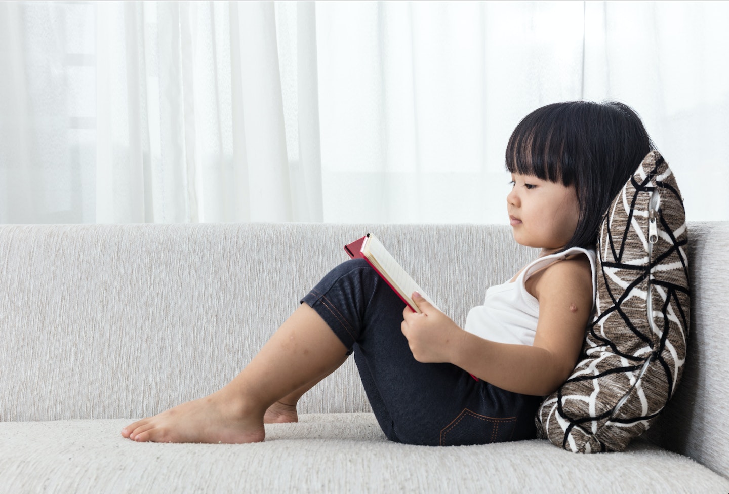 Toddler reading book 