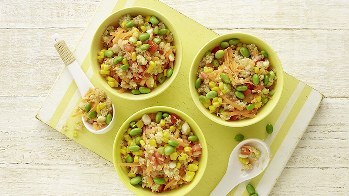 Quinoa and edamame bean salad by Annabel Karmel