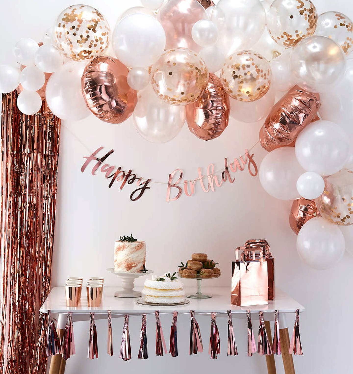 Rose Gold Balloon Arch Kit Party Decoration Pack