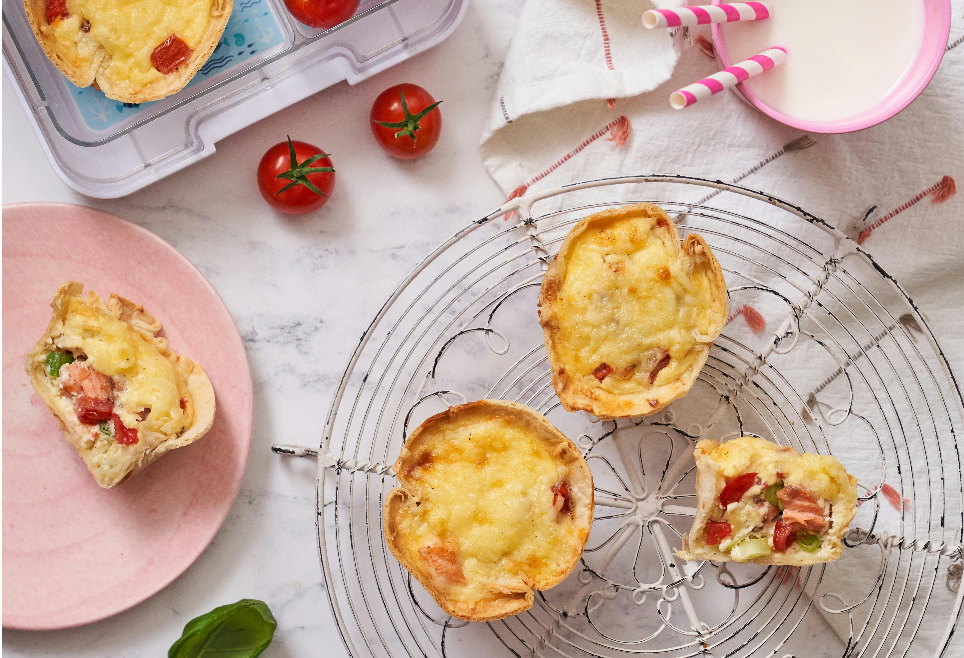Annabel Karmel’s salmon, tomato & cheese tortilla muffins Family Life
