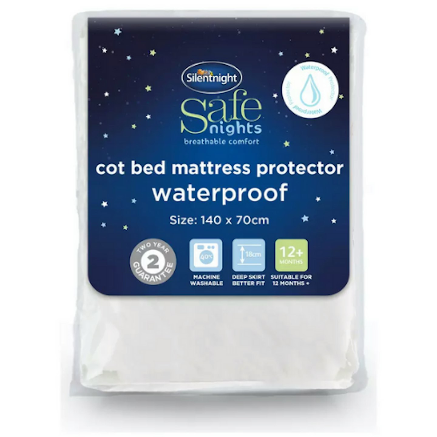 Silentnight Safe Nights Quilted Cot Bed Waterproof Mattress Protector