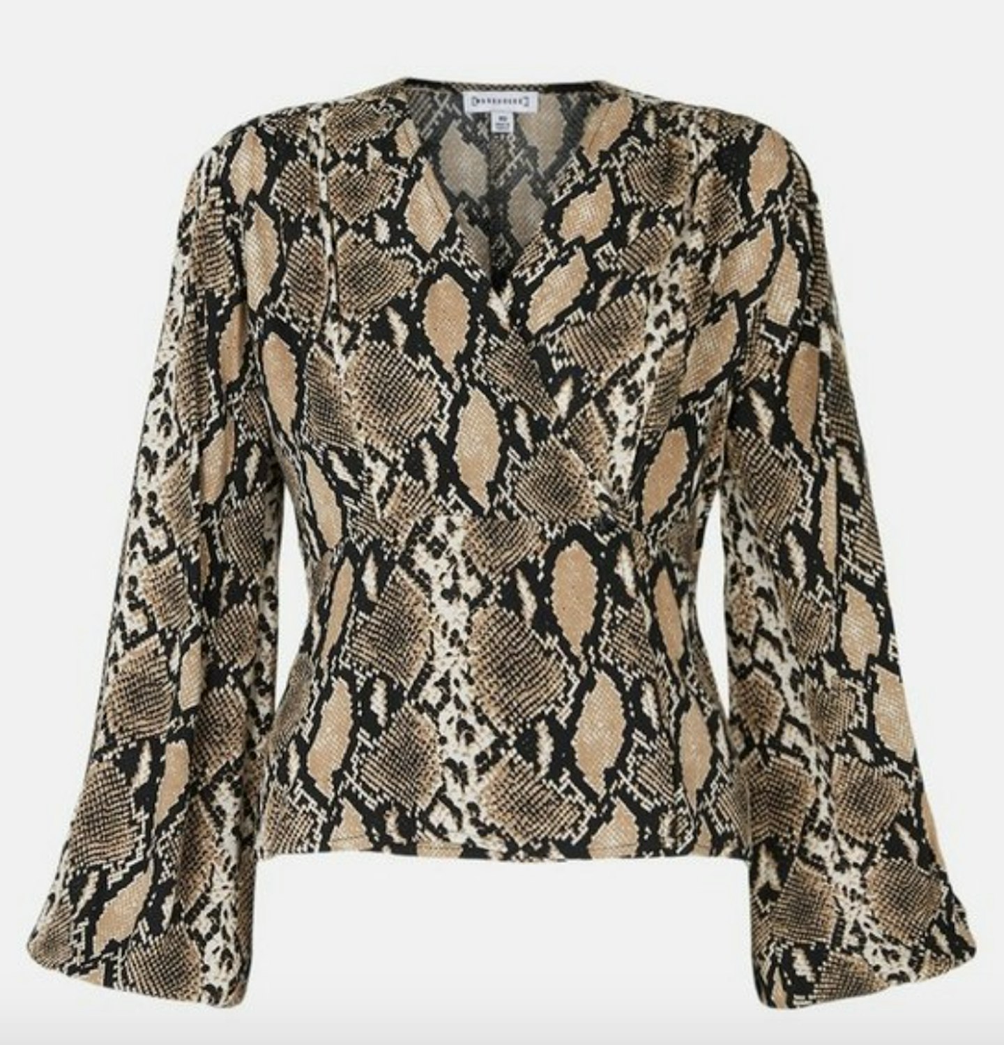 Snake Print Wrap Top