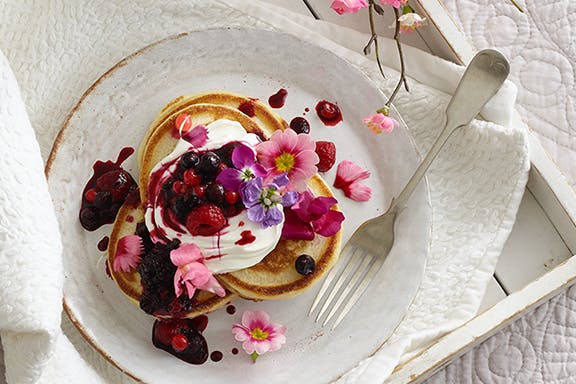 Buttermilk pancakes with berry compote by Annabel Karmel