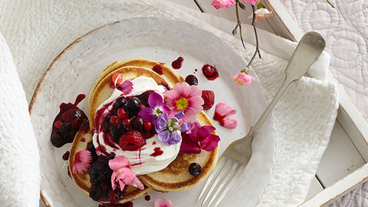 Buttermilk pancakes with berry compote by Annabel Karmel