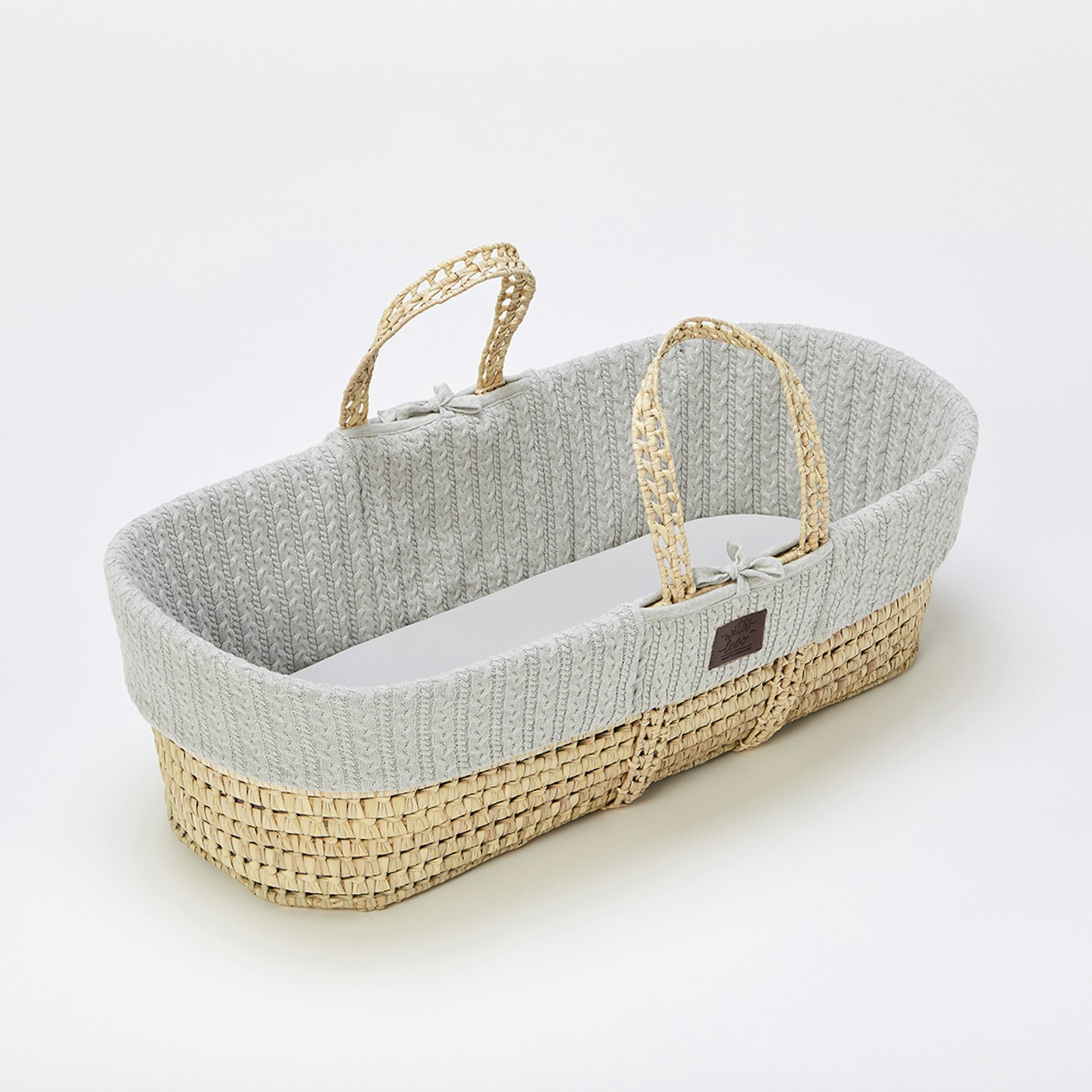 The Little Green Sheep Natural Knitted Moses Basket