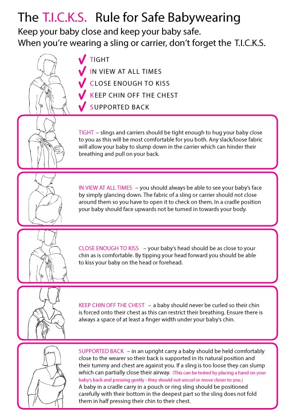 Ticks baby carrier safety guidelines