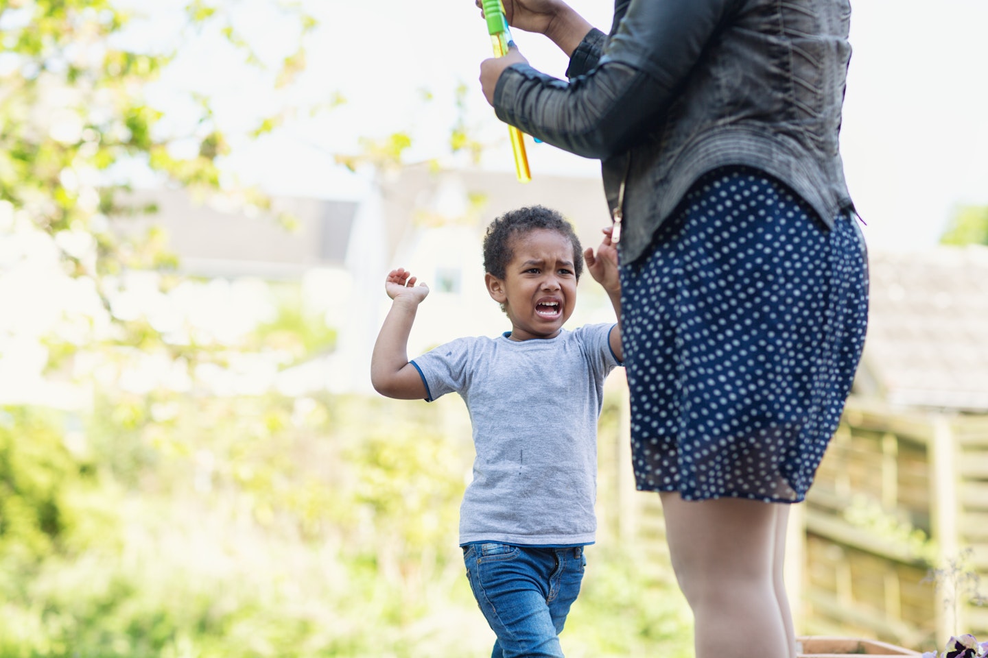 child having tantrum