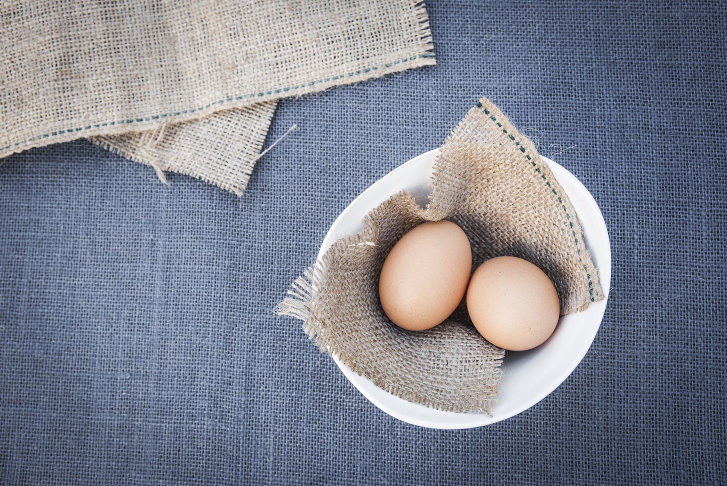 2 eggs in a bowl