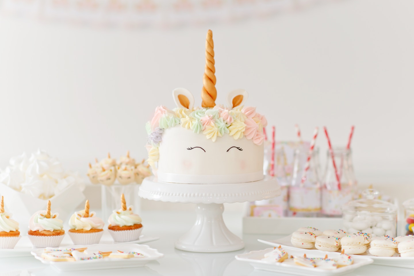 Attache Unicorn Theme Birthday Decorations items or kit (7 Happy