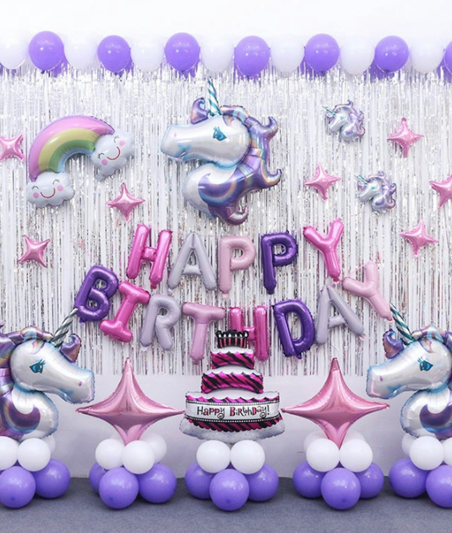Unicorn Balloons Birthday party decoration with 60 Pieces, u00a317.16