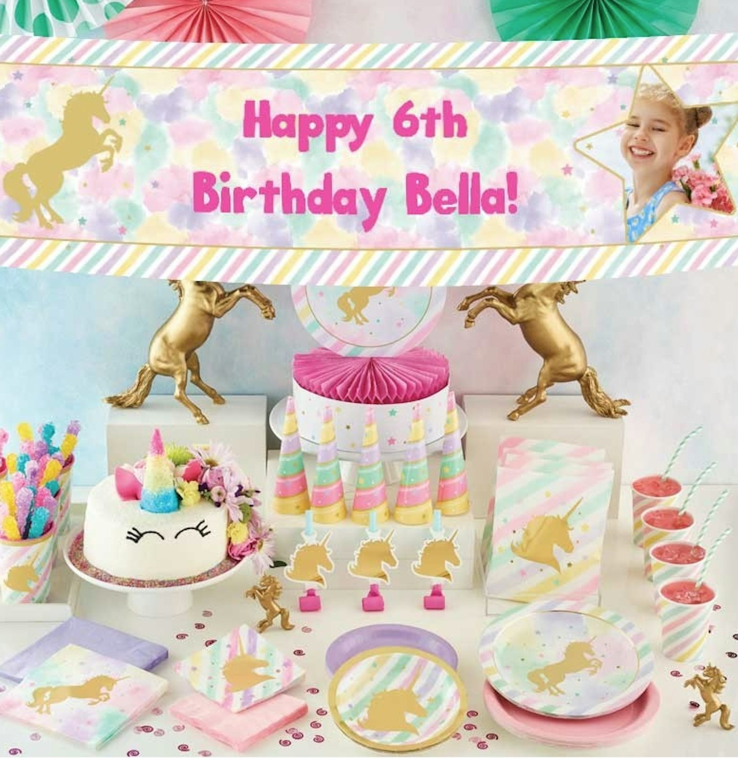 Unicorn Sparkle Personalised Party Banner, u00a312.99 
