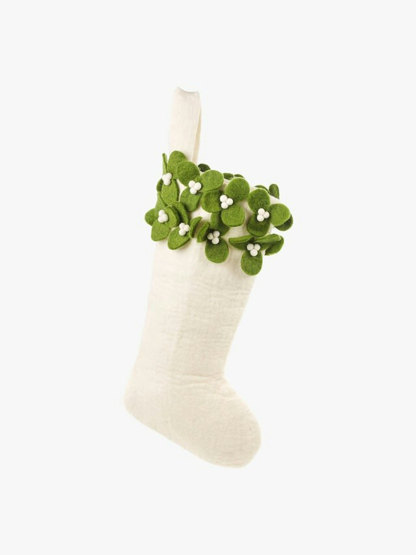 Fenwick White Mistletoe Stocking