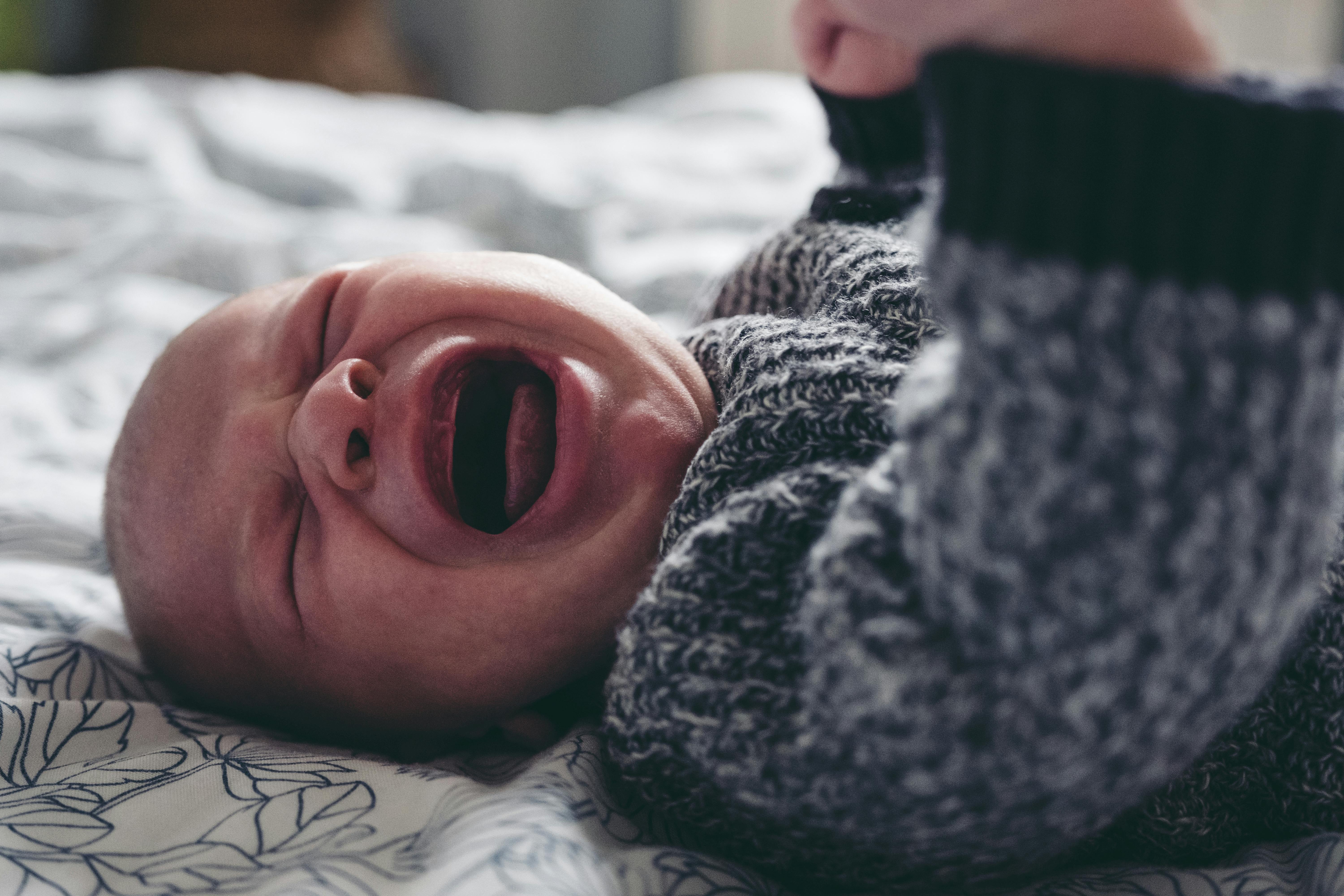 Infant crying at store night