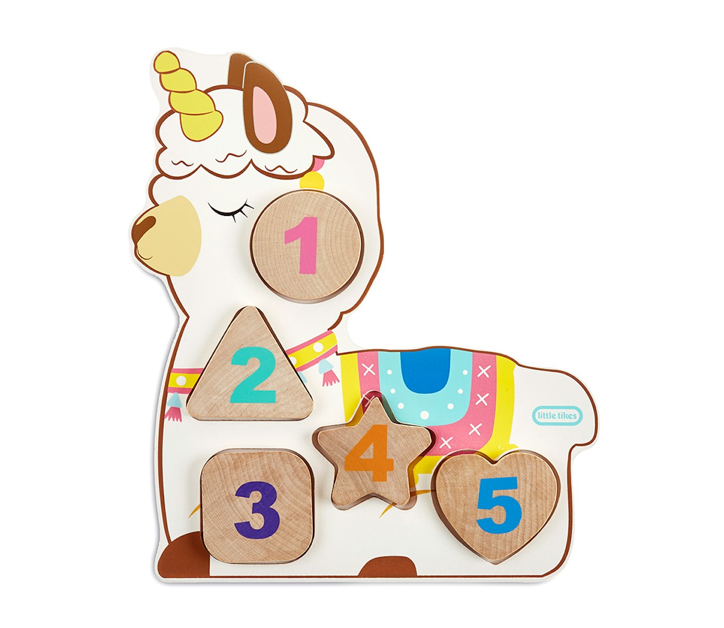 Little Tikes Wooden Critters Llama-Corn Number Puzzle