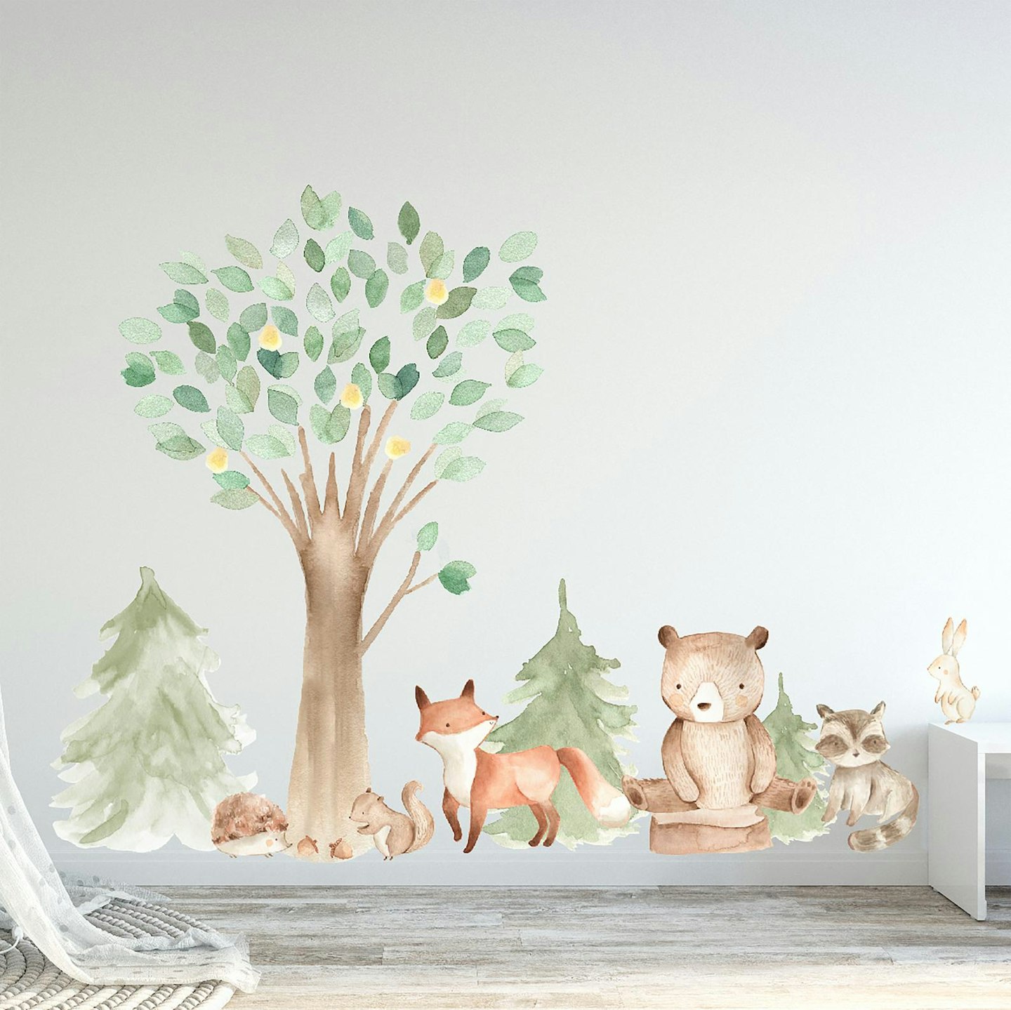 Woodland Watercolor Wall Decal
